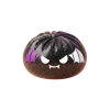 Glitter Bat Halloween Dumpling Squishy being squeezed, soft slow-rise foam