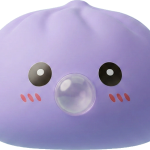 Big Ocean Blue Dumpling Squishy being squeezed, soft slow-rise foam