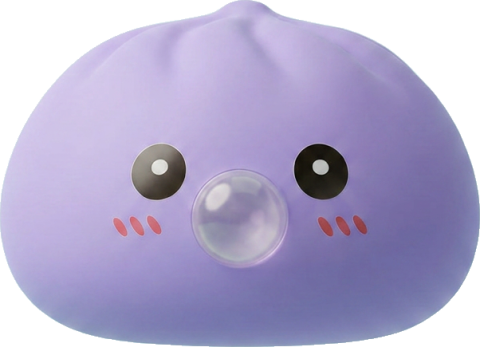 Big Ocean Blue Dumpling Squishy being squeezed, soft slow-rise foam