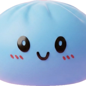 Ocean Blue Dumpling Squishy being squeezed, soft slow-rise foam