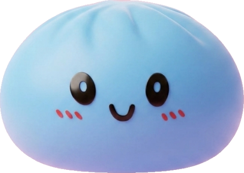 Ocean Blue Dumpling Squishy being squeezed, soft slow-rise foam
