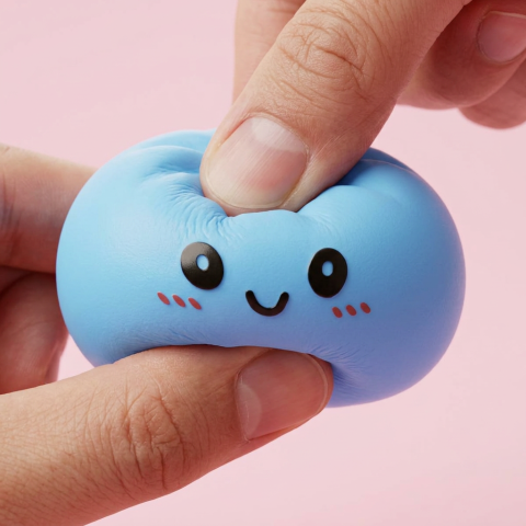 Ocean Blue Dumpling Squishy — slow-rise effect, the foam springs back slowly