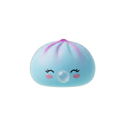 Frost Blue Rare Blow Dumpling Squishy being squeezed, soft slow-rise foam