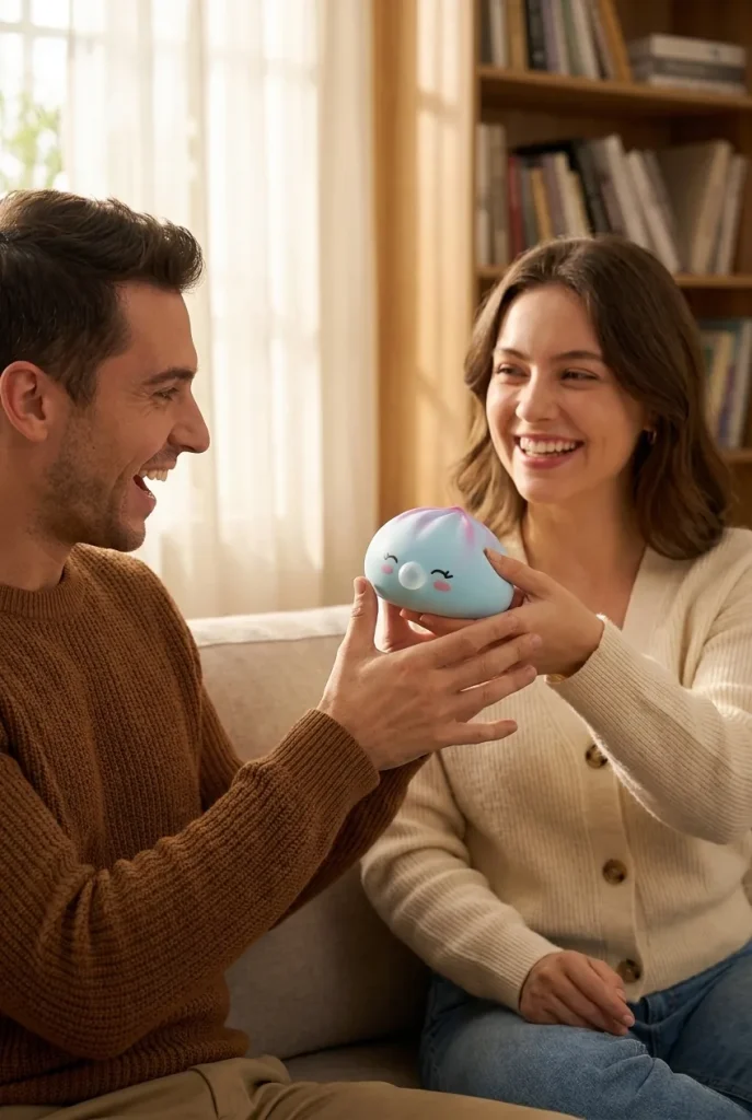 Frost Blue Rare Blow Dumpling Squishy as a gift idea