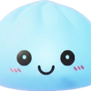 Aurora Blue Dumpling Squishy Night Light being squeezed, soft slow-rise foam