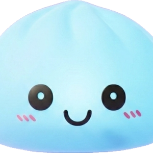 Aurora Blue Dumpling Squishy Night Light being squeezed, soft slow-rise foam