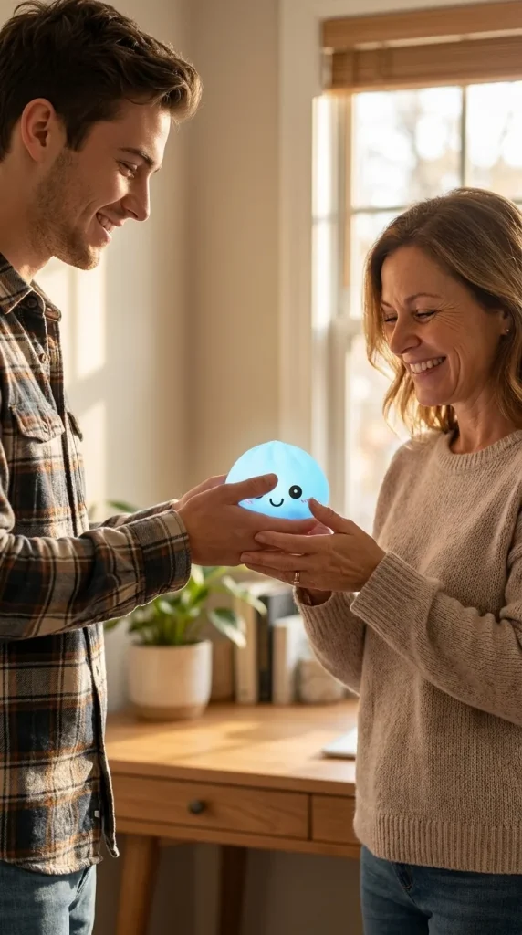 Aurora Blue Dumpling Squishy Night Light as a gift idea