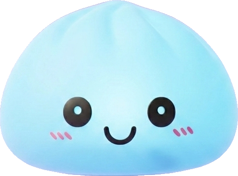 Aurora Blue Dumpling Squishy Night Light being squeezed, soft slow-rise foam