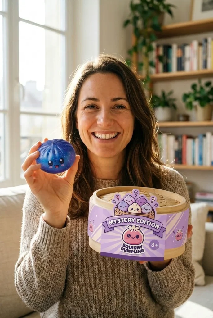 Charming Mystery Dumpling Squishy with its box