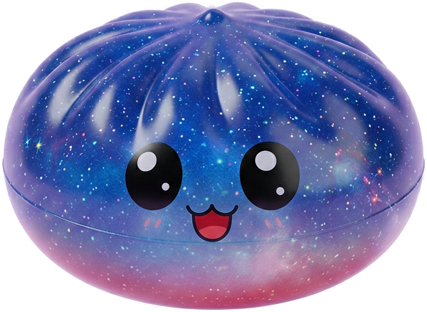 Charming Mystery Dumpling Squishy being squeezed, soft slow-rise foam
