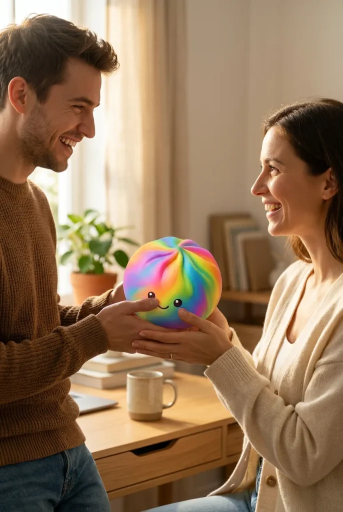 Rainbow Dumpling Squishy as a gift idea