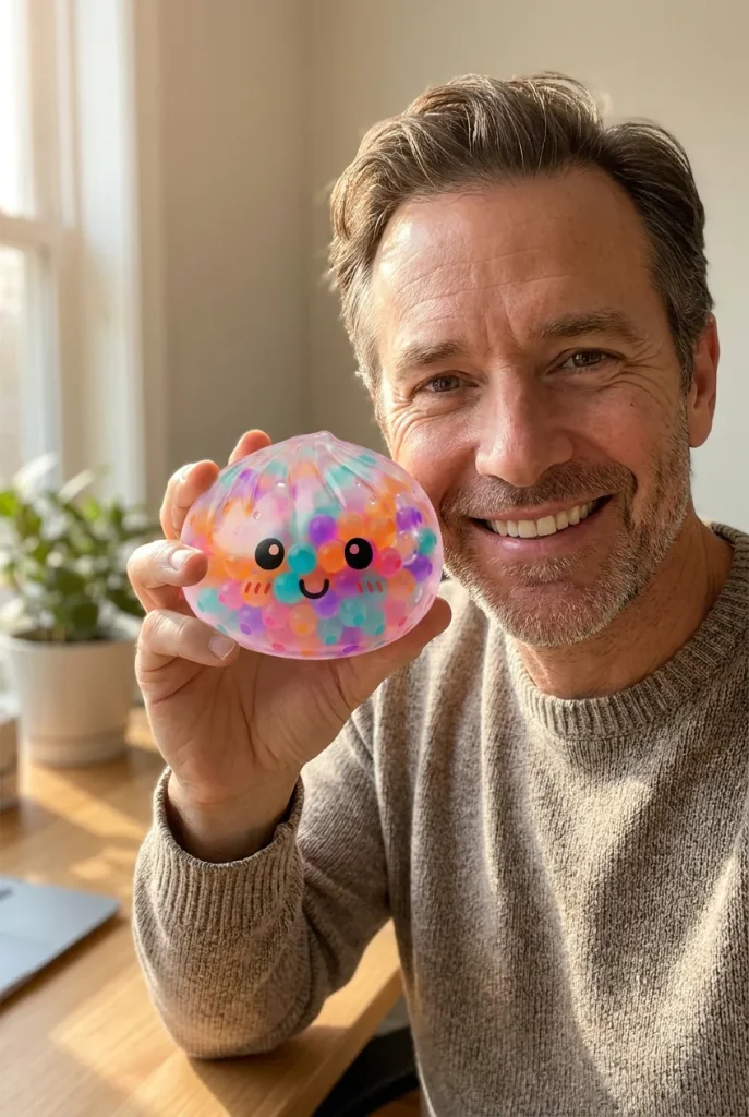 Multicolour Squishy Dumpling in everyday life