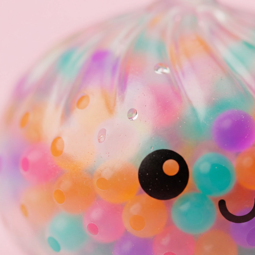 Multicolour Squishy Dumpling — close-up of the texture