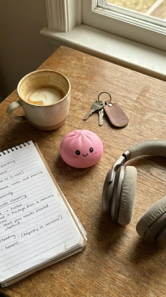 Squishy Dumpling Mystery Box on the desk