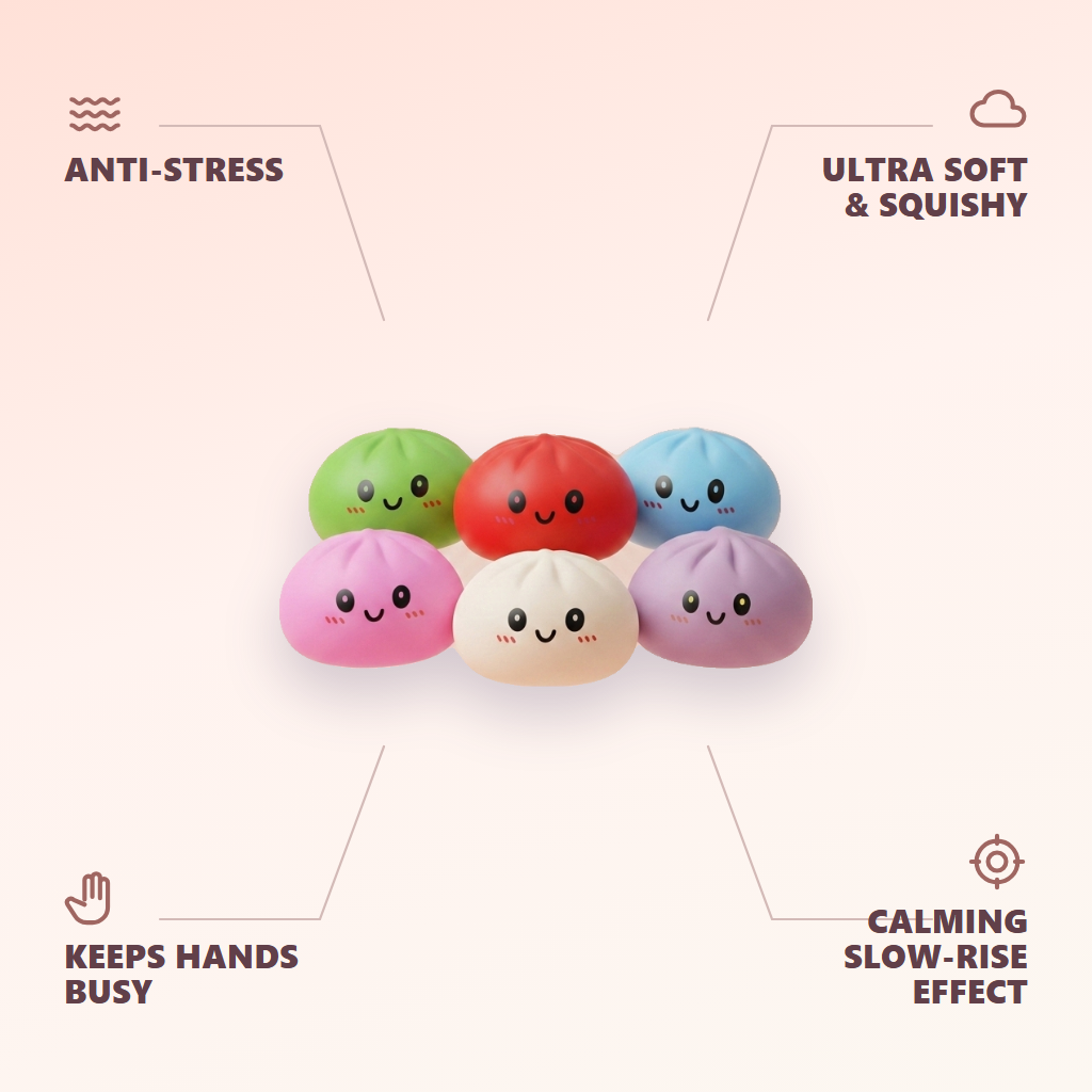 Dumpling Squishy Collection Set of 6 — its benefits