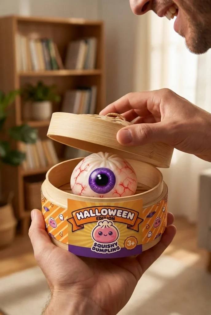 Halloween Eye Dumpling Squishy unboxing moment