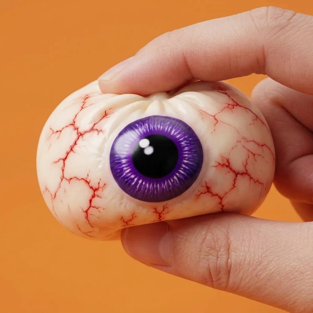 Halloween Eye Dumpling Squishy — slow-rise effect, the foam springs back slowly