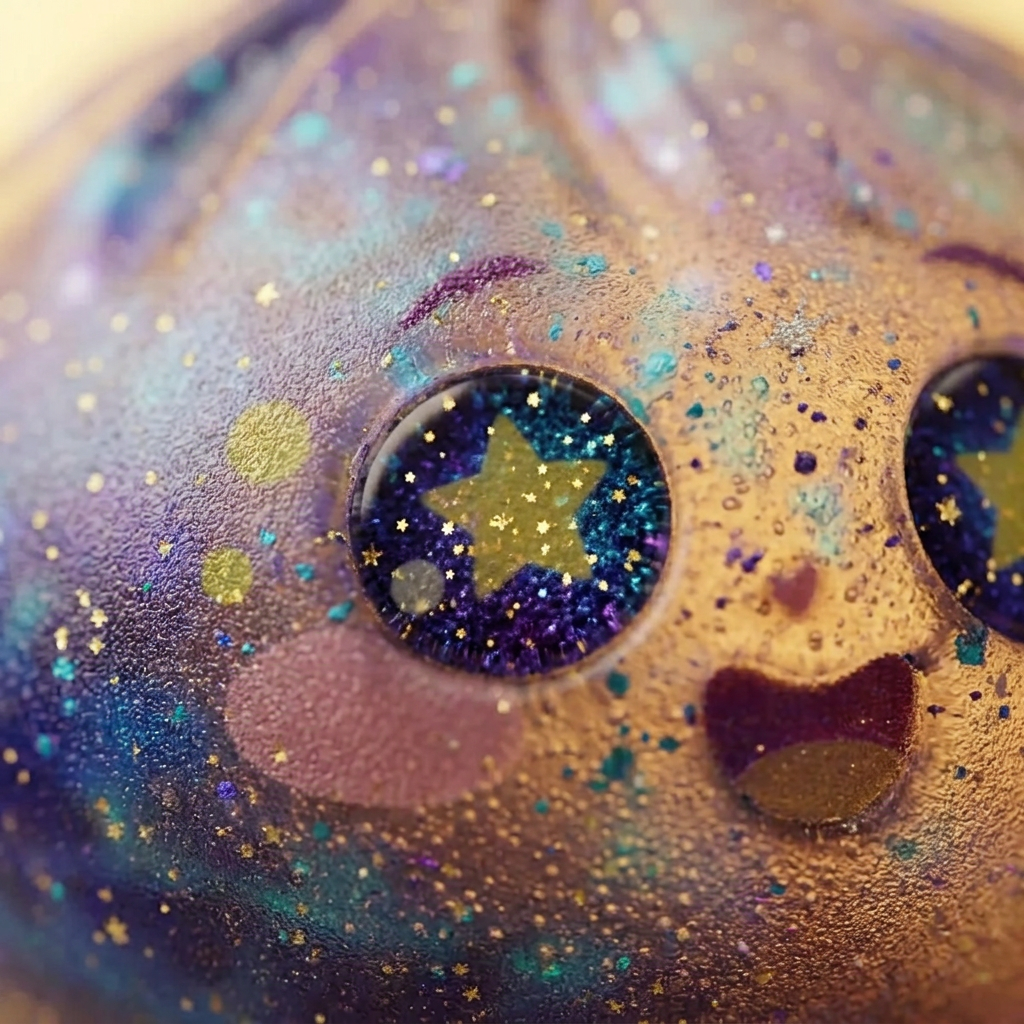 Galaxy Dumpling Squishy — close-up of the texture
