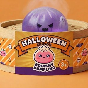 Boo Ghost Dumpling Squishy in its bamboo steamer box