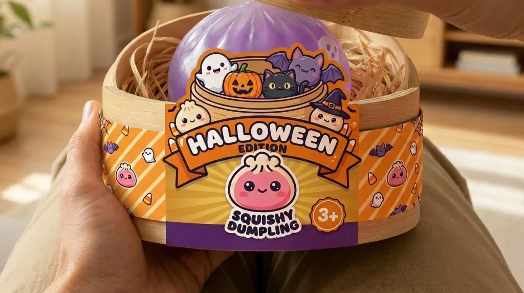 Boo Ghost Dumpling Squishy unboxing moment