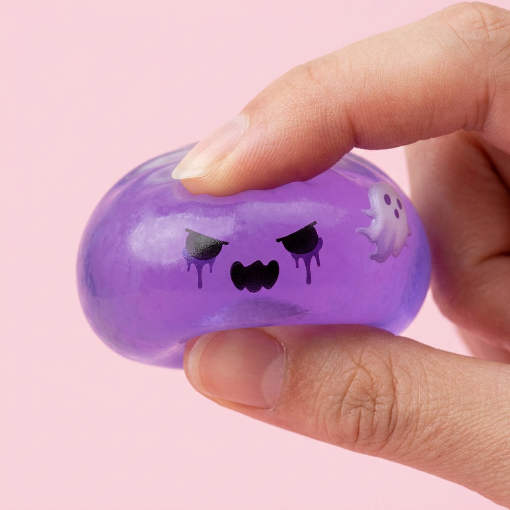 Boo Ghost Dumpling Squishy — slow-rise effect, the foam springs back slowly