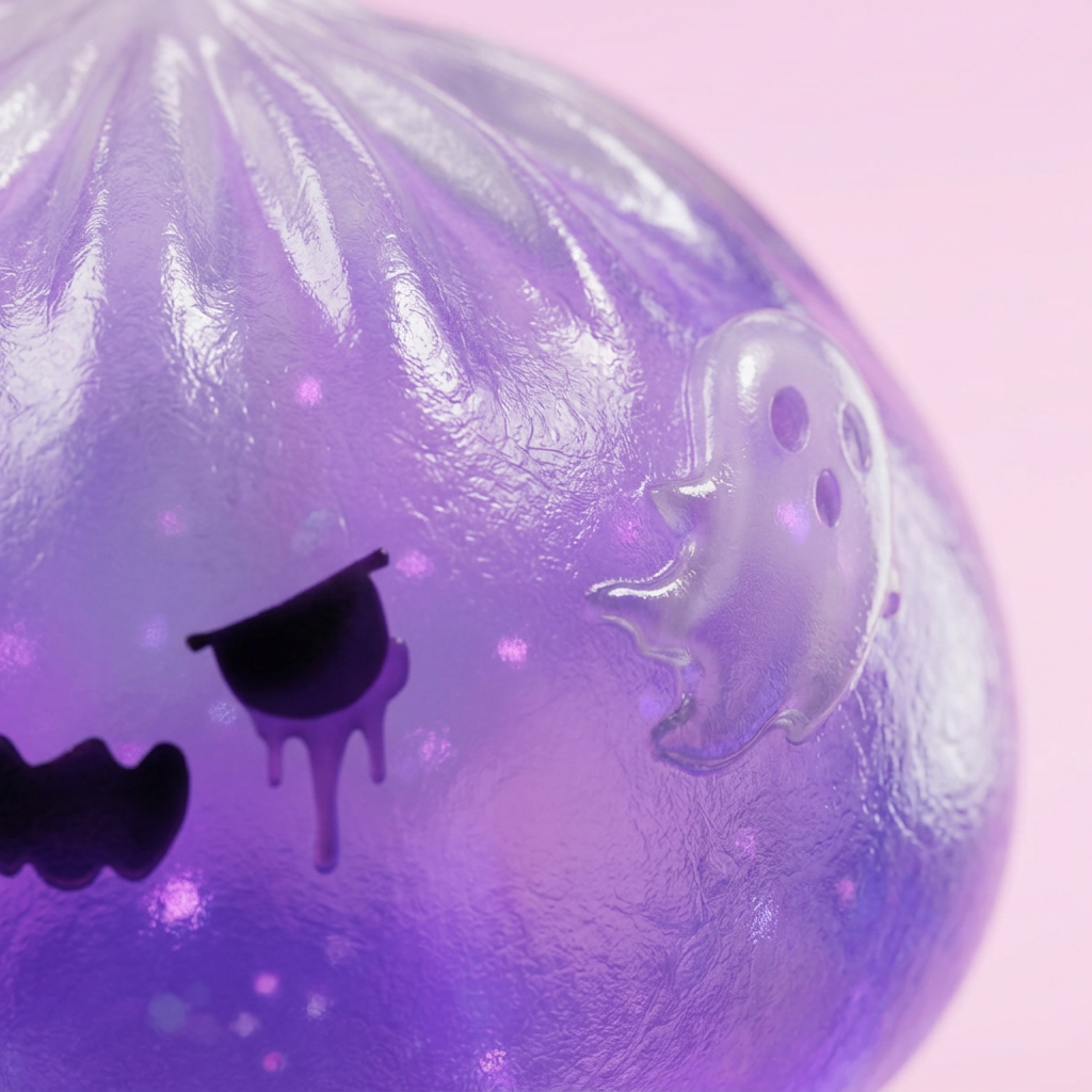 Boo Ghost Dumpling Squishy — close-up of the texture