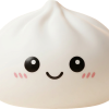 Giant Dumpling Squishy Toy XXL being squeezed, soft slow-rise foam
