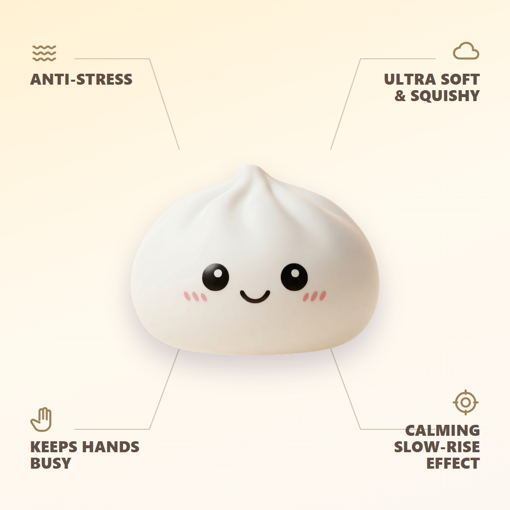 Giant Dumpling Squishy Toy XXL — its benefits