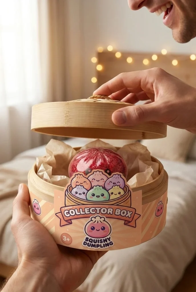 Glitter Dumpling Squishy Set of 6 unboxing moment