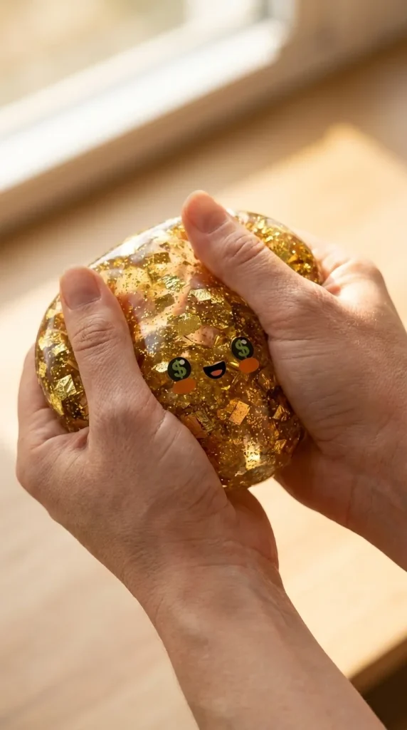 Gold Dumpling Squishy – Rare Edition mid-squish