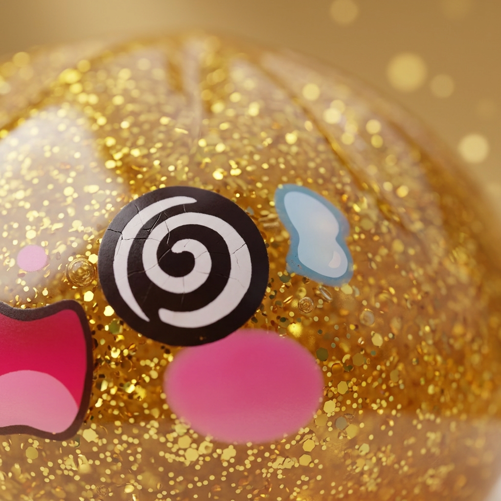 Gold Dumpling Squishy – Lucky Charm Edition — close-up of the texture