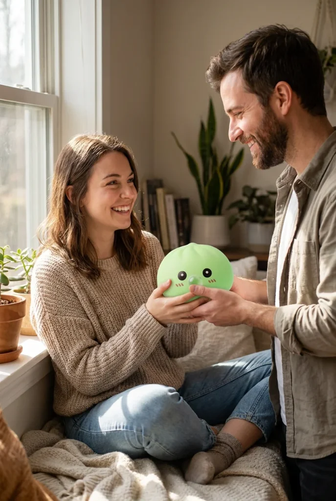 Fresh Green Dumpling Squishy as a gift idea