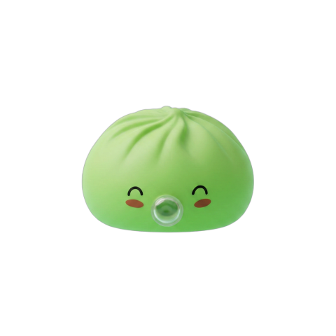 Matcha Green Rare Blow Dumpling Squishy being squeezed, soft slow-rise foam