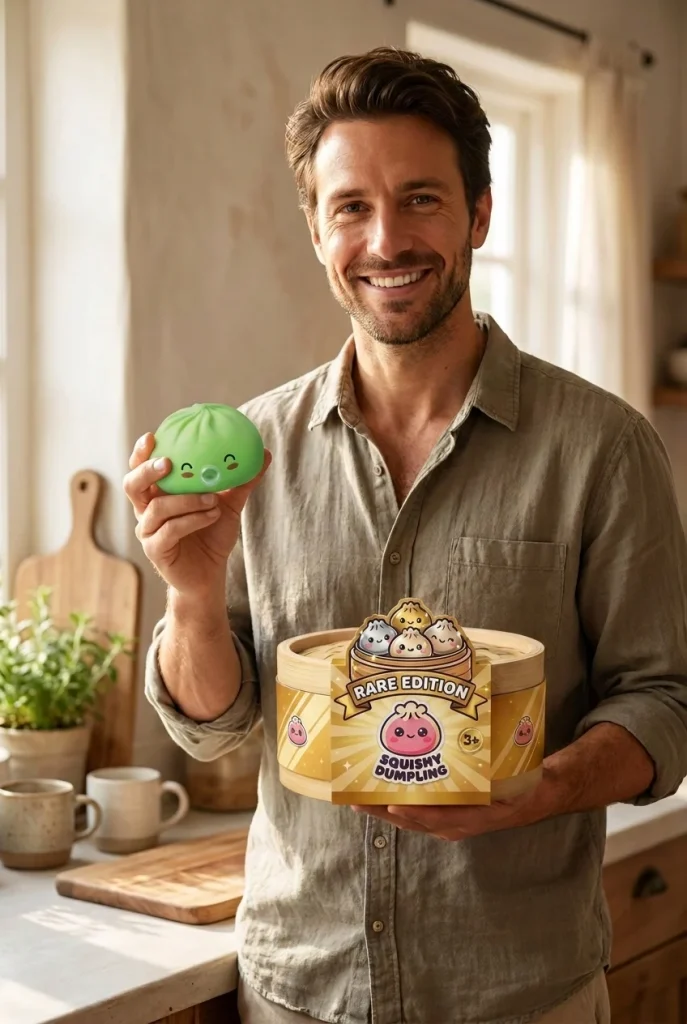 Matcha Green Rare Blow Dumpling Squishy with its box