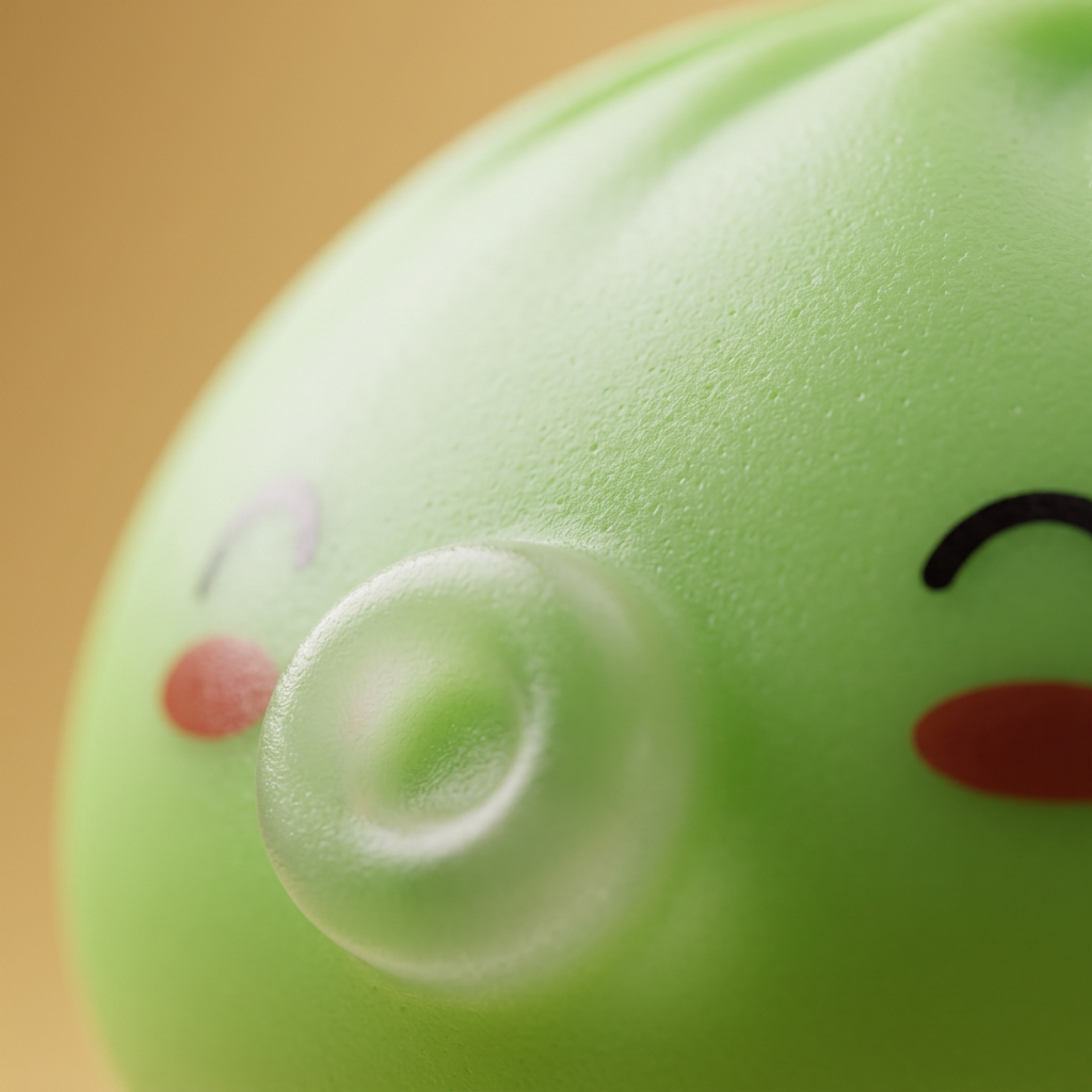 Matcha Green Rare Blow Dumpling Squishy — close-up of the texture