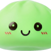 Green Glow Dumpling Squishy Night Light being squeezed, soft slow-rise foam