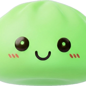 Green Glow Dumpling Squishy Night Light being squeezed, soft slow-rise foam