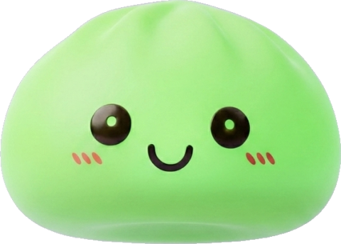 Green Glow Dumpling Squishy Night Light being squeezed, soft slow-rise foam