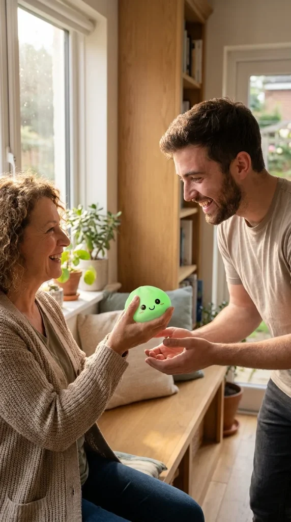 Green Glow Dumpling Squishy Night Light as a gift idea