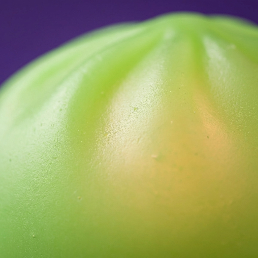 Green Glow Dumpling Squishy Night Light — close-up of the texture