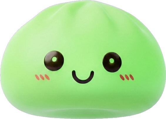 Green Glow Dumpling Squishy Night Light being squeezed, soft slow-rise foam