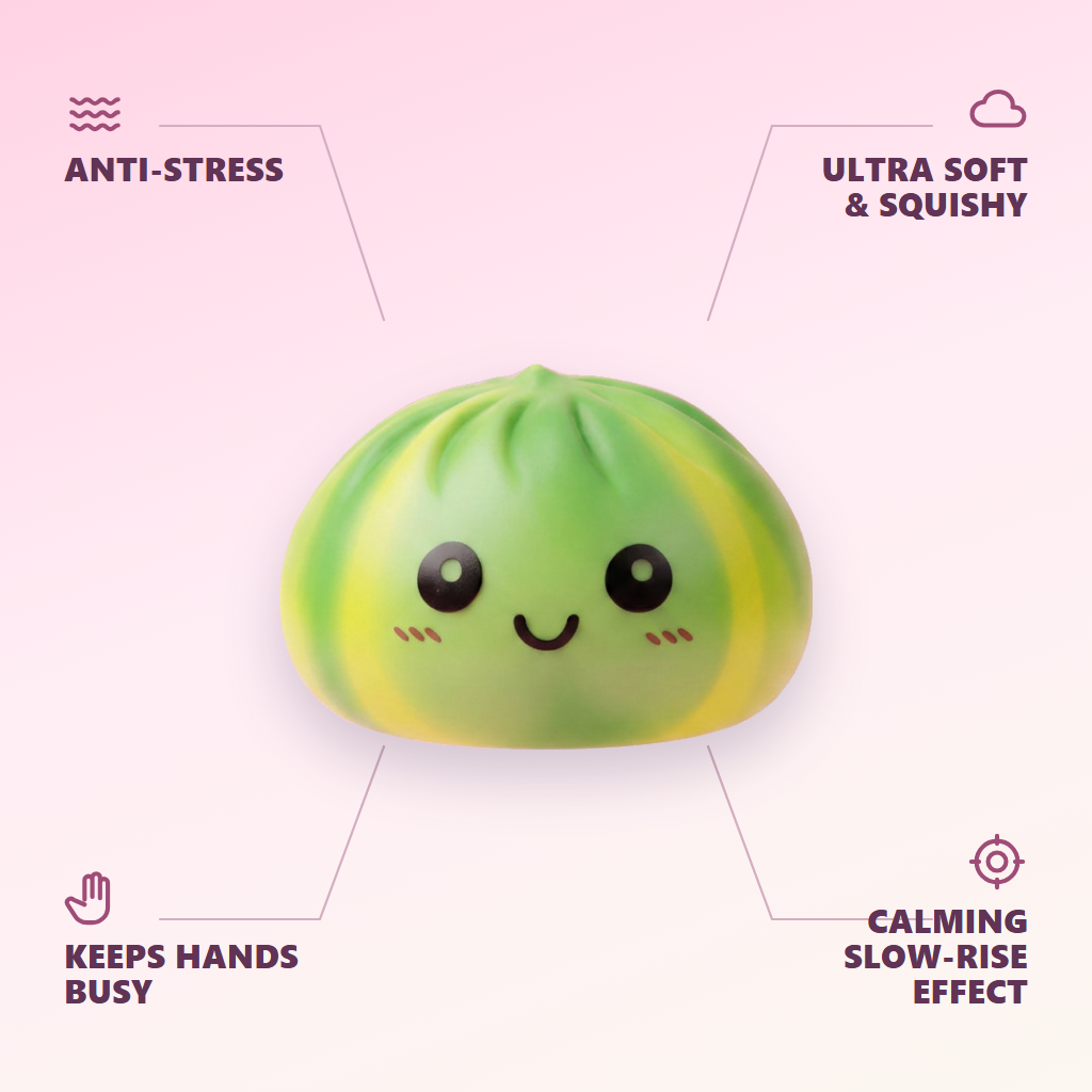 Green Tie Dye Dumpling Squishy — its benefits