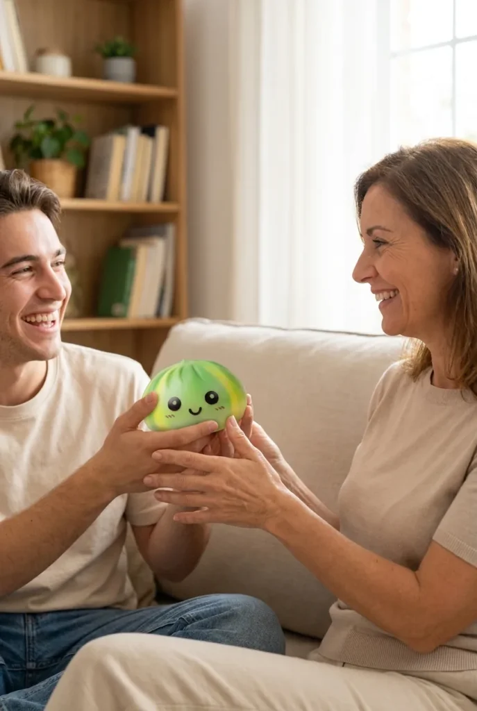 Green Tie Dye Dumpling Squishy as a gift idea