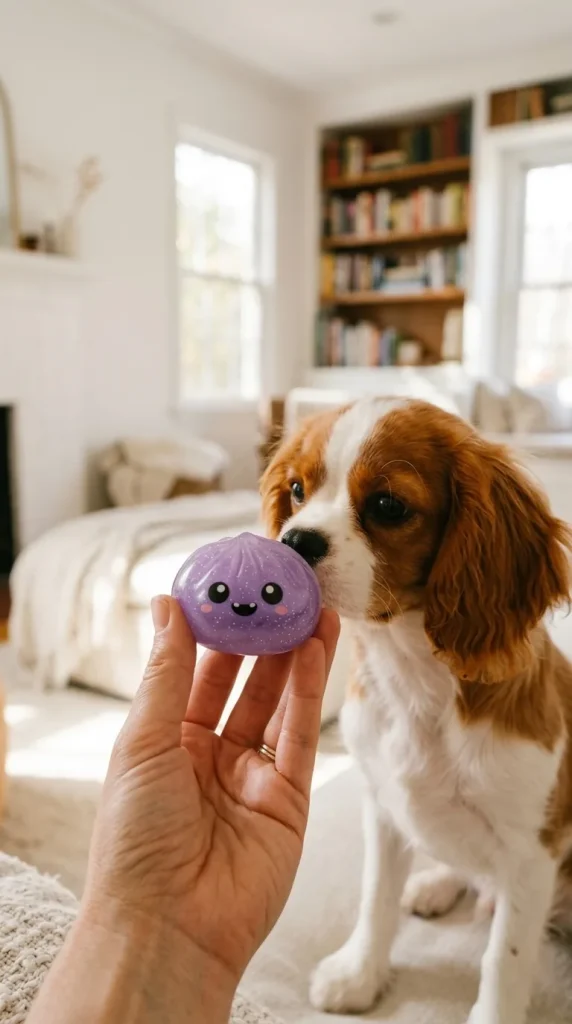 Halloween Dumpling Squishy Set of 5 with a plush friend