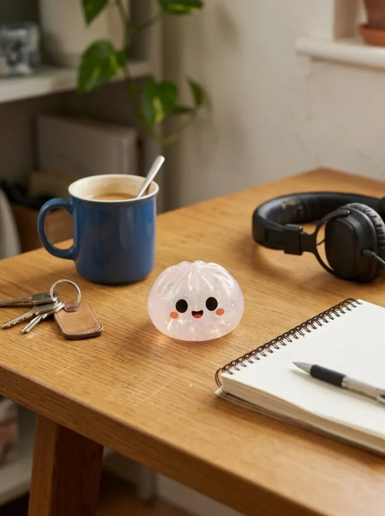 Halloween Dumpling Squishy Set of 5 on the desk