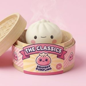 Mystery Dumpling Squishy Blind Box – Set of 12 in its bamboo steamer box