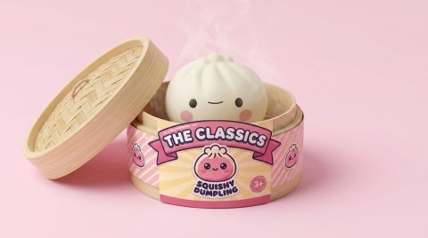 Mystery Dumpling Squishy Blind Box – Set of 12 in its bamboo steamer box