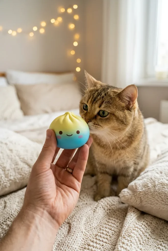 Mystery Dumpling Squishy Blind Box – Set of 12 with a plush friend