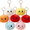 Dumpling Squishy Keyring Set of 6 being squeezed, soft slow-rise foam