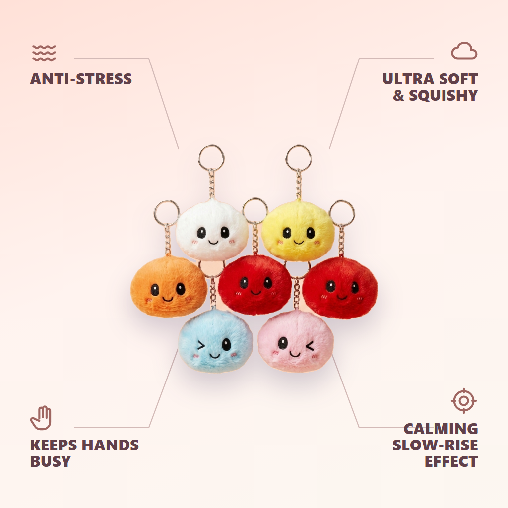 Dumpling Squishy Keyring Set of 6 — its benefits
